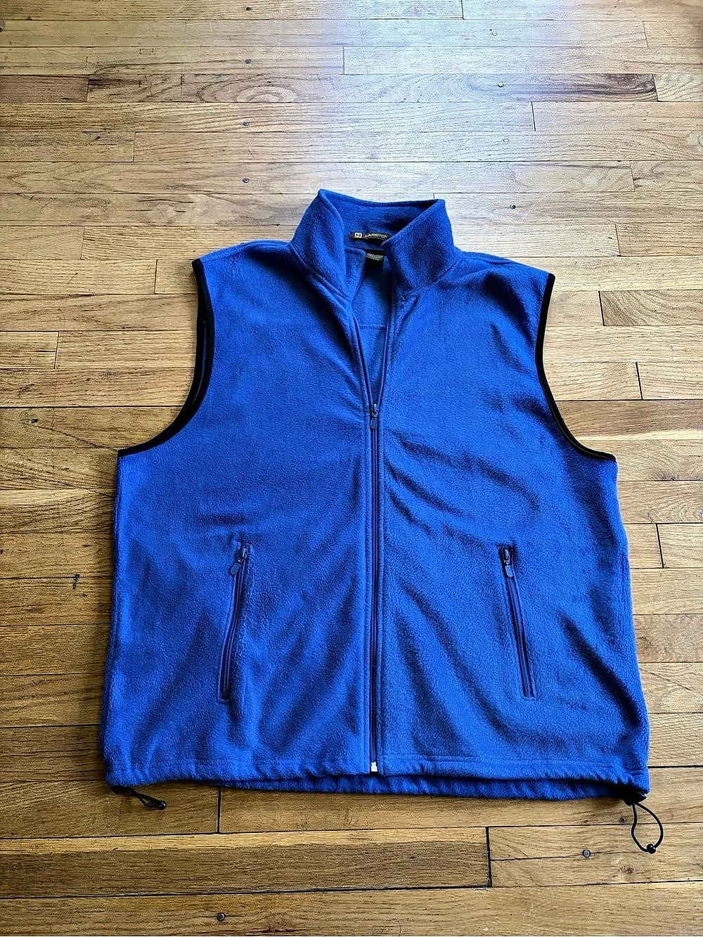 Harriton Full-Zip Fleece Vest Men's Blue 2XL